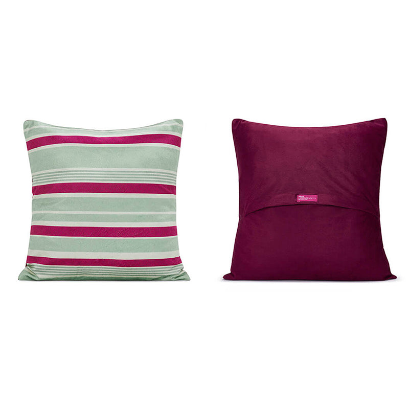 India Circus Jungle Jharokha Printed Velvet Cushion Cover - Set Of Five media 4