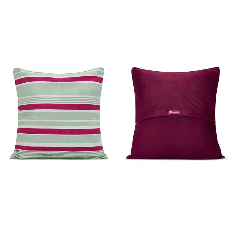 India Circus Jungle Jharokha Printed Velvet Cushion Cover - Set Of Five media 4