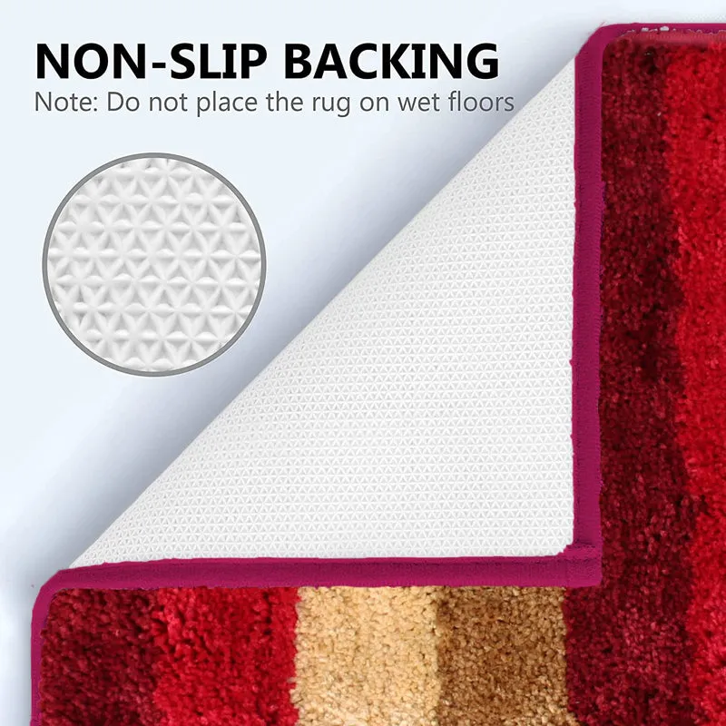 Jericho Luxe Micro Fiber Runner Rug - Red, Gold media 5