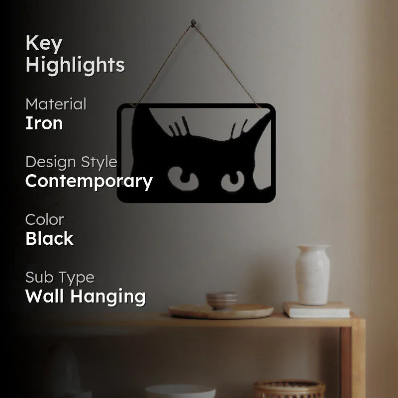 Peeking Cat I Iron Wall Accent media 2