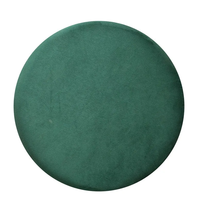 Dualtone Solid Velvet Pouffe - Teal & Green media 5