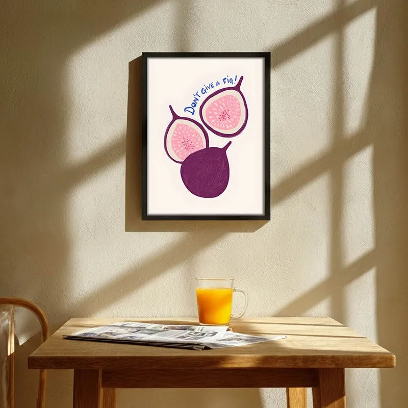 Fresh Fig Archival Canvas Wall Art - Black media 1