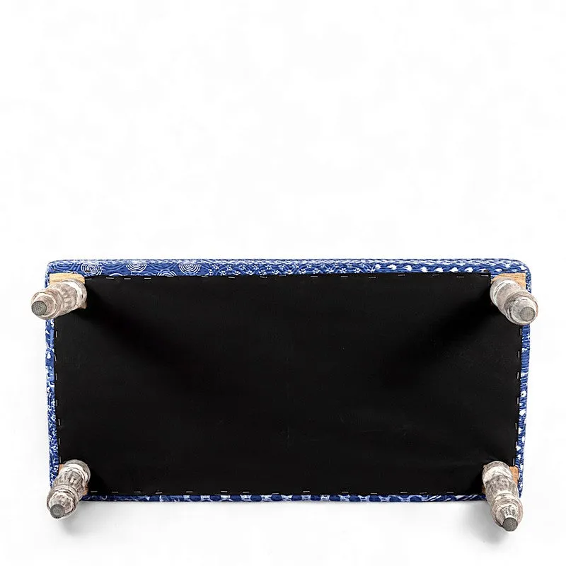 Delvo Sheesham Wooden Bench - Blue media 8
