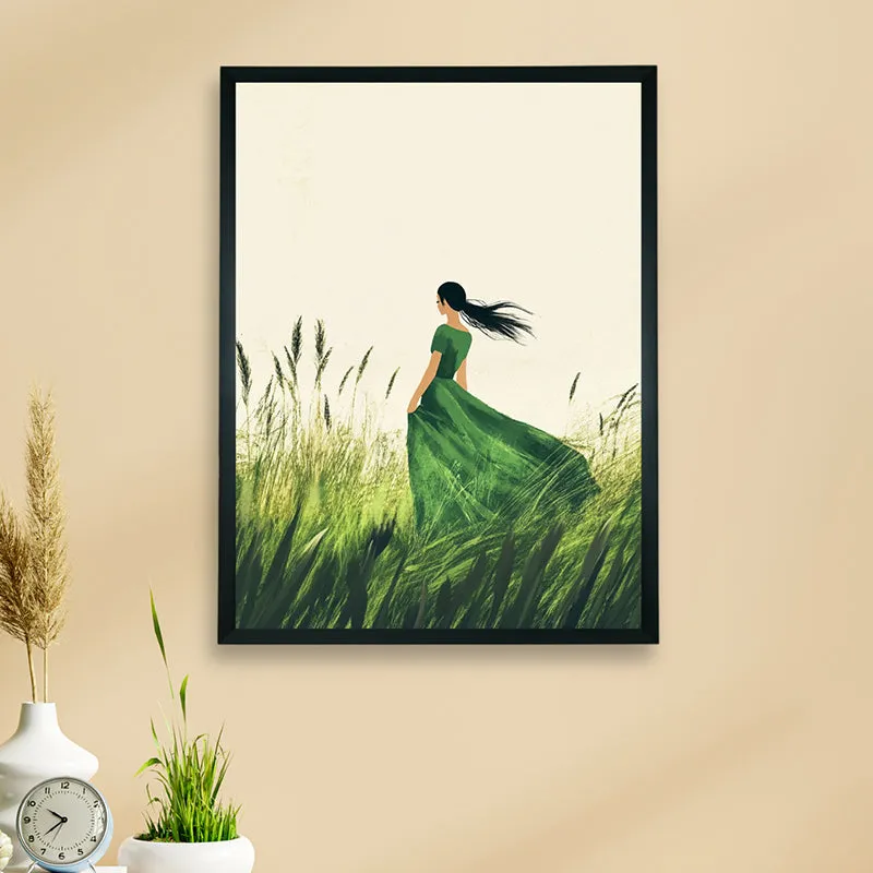 Wind In Hair Canvas Wall Art With Resin Frame media 3