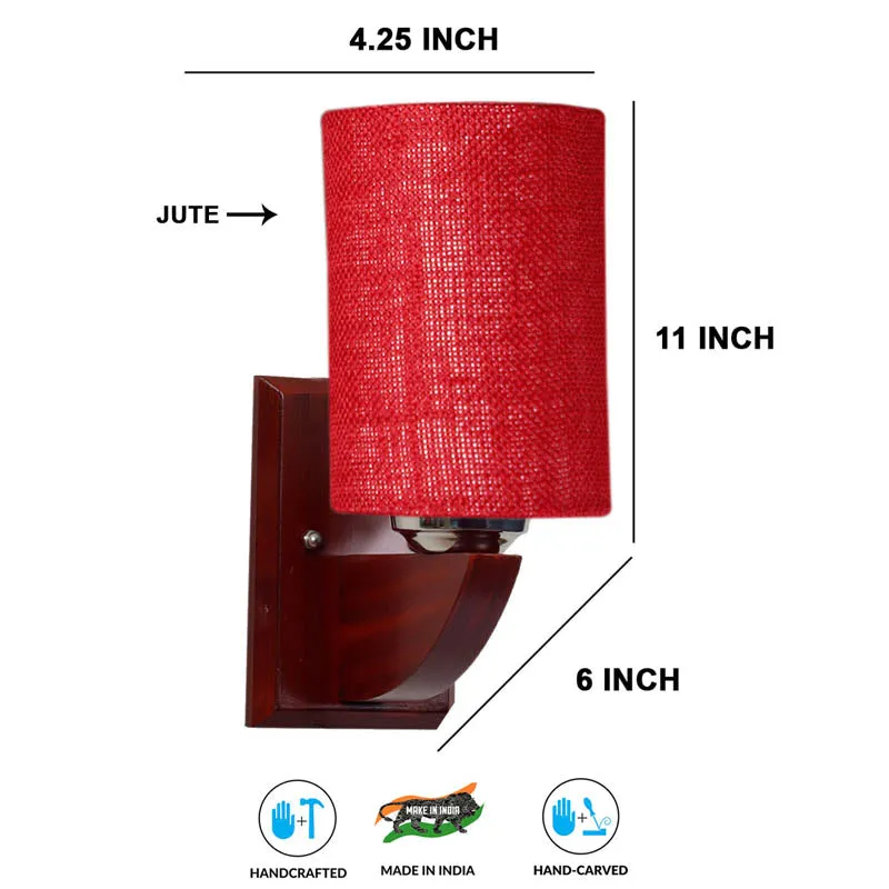 Aura Cylindrical Wooden Wall Lamp media 7