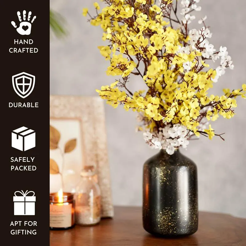 Stygian Metal Bud Bottle Vase (Black) - Set of 2 media 3