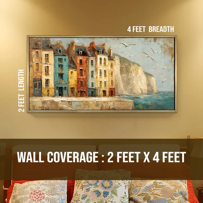 Coastal Europe Cliffside Town Wall Art media 8