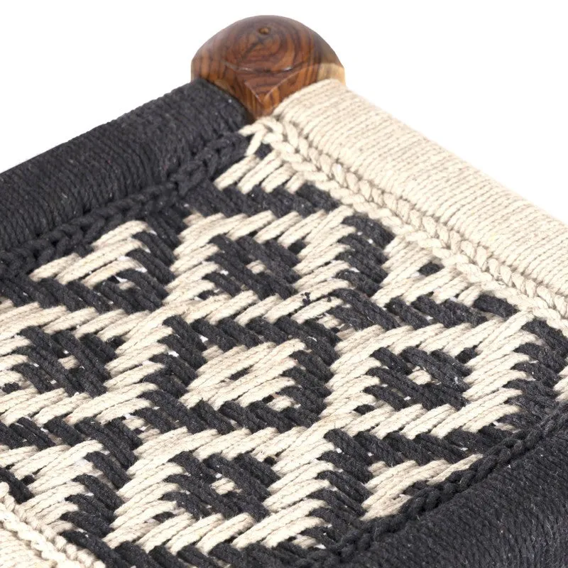 Ixaro Sheesham Wooden Bench - Black,White media 6