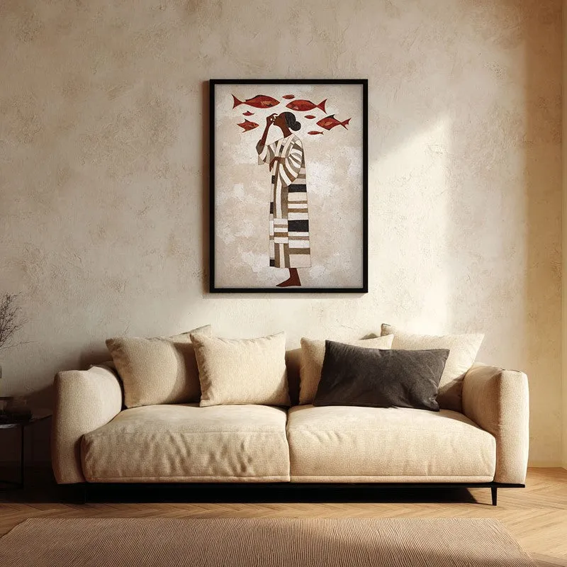 Soraya Travel Illustration Canvas Wall Painting With Black Frame media 1