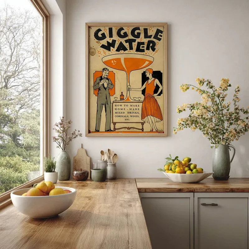Giggle Water Archival Canvas Wall Art - Brown media 5