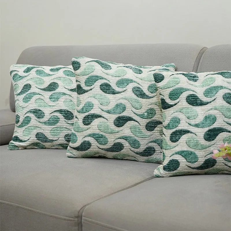 FloralDreamline Cushion Cover (Green) - Set Of Three media 4