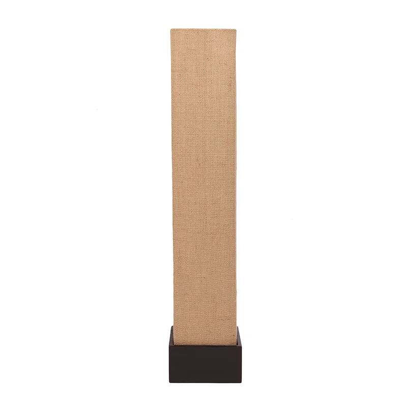 Axiya Wooden Tower Floor Lamp With Jute Shade - Beige media 4