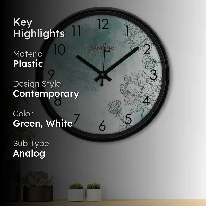 Enchanted Blooms Wall Clock media 2