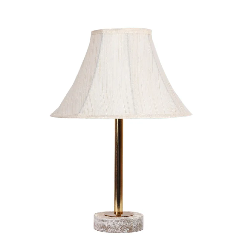 Ceylon Arc Rodin Wooden Table Lamp - OffWhite,Gold,White media 4