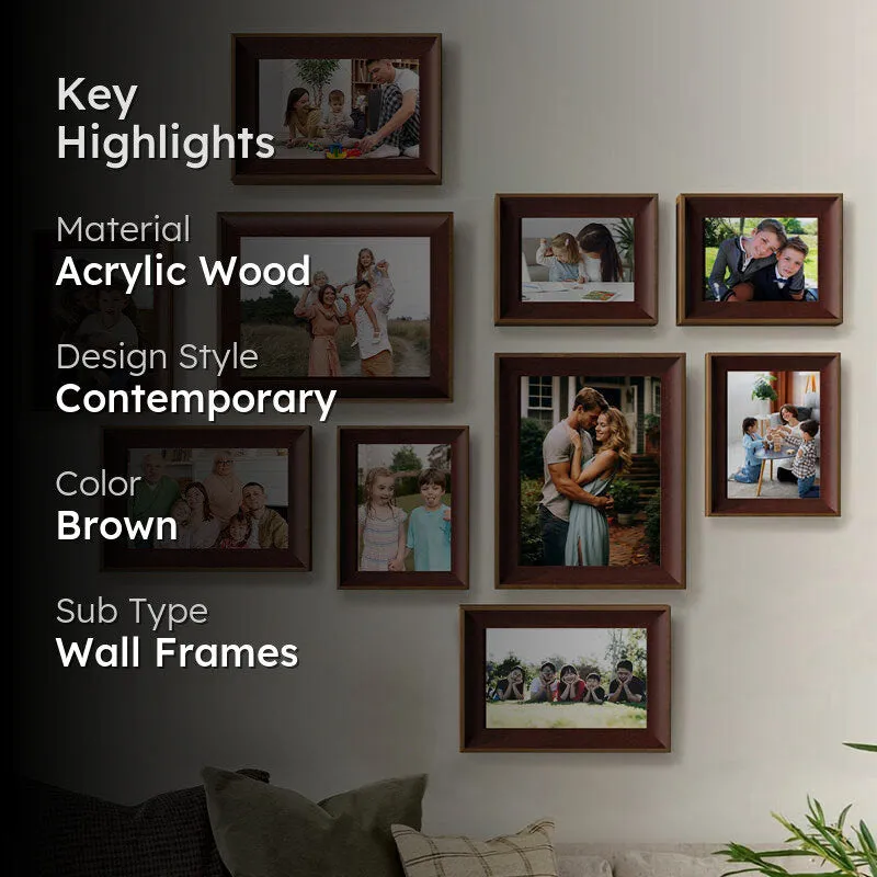 Memories To Rejoice Photo Frames (Brown) - Set Of Ten media 2