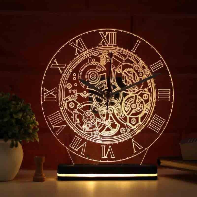 Horologist Acrylic Table Lamp - Transparent