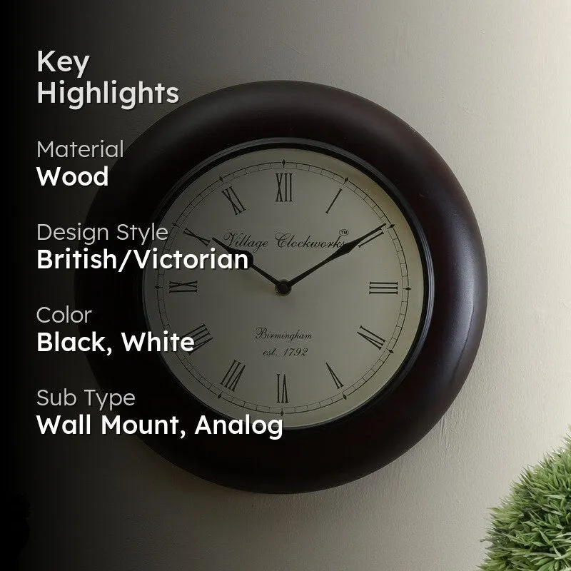Virelle Dial Wood Wall Clock media 2