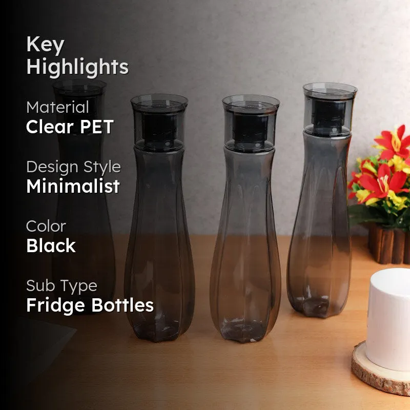 HydraCurve Black Clear PET Bottle (1000 mL Each) - Set Of Four media 2