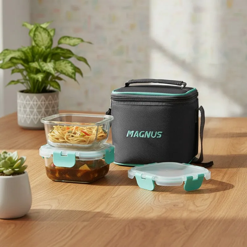 Nomaro Simple Lunch Box with Lunch Bag - Four Piece Set media 1