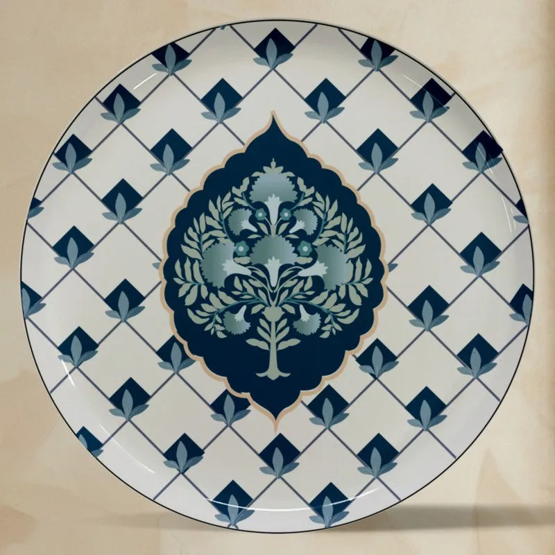 Indigo Crest Metal Wall Plates - Set Of Five media 4