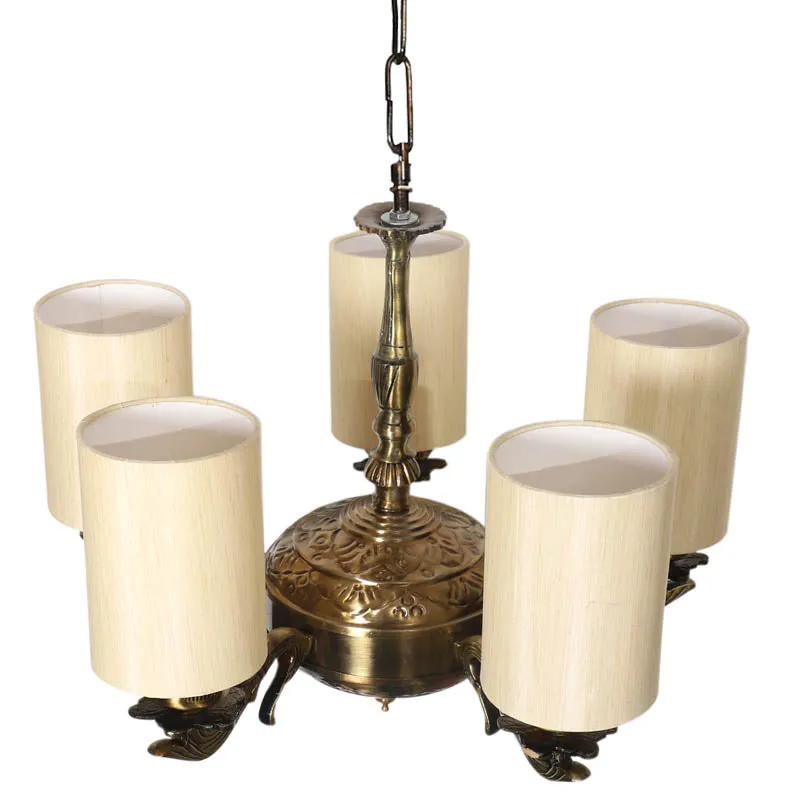 Trono Cylindrical Golden Antique Ceiling Lamp media 3