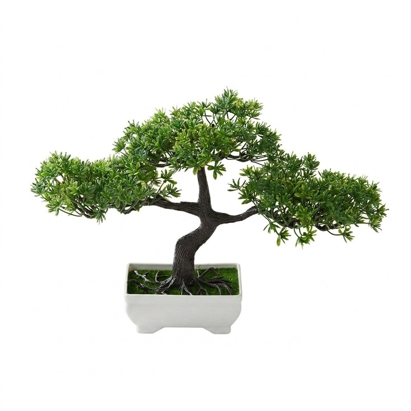 Faux Short Bonsai (18 cms) - Green & Black media 4