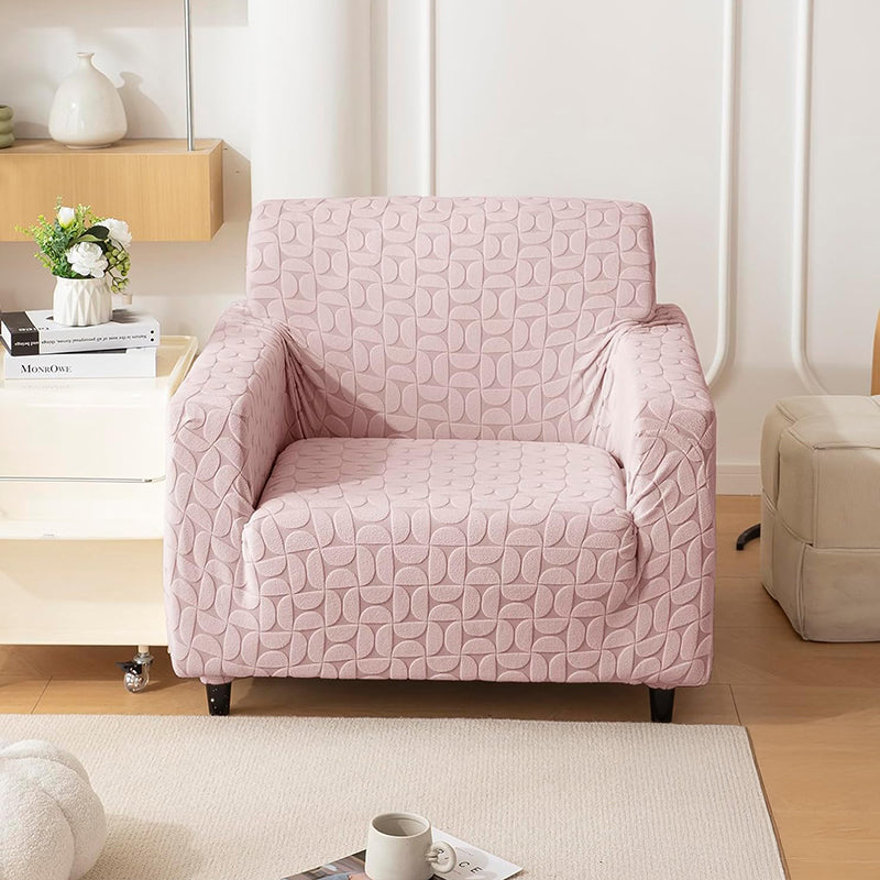 Urbana Jacquard Sofa Cover - Pink media 3