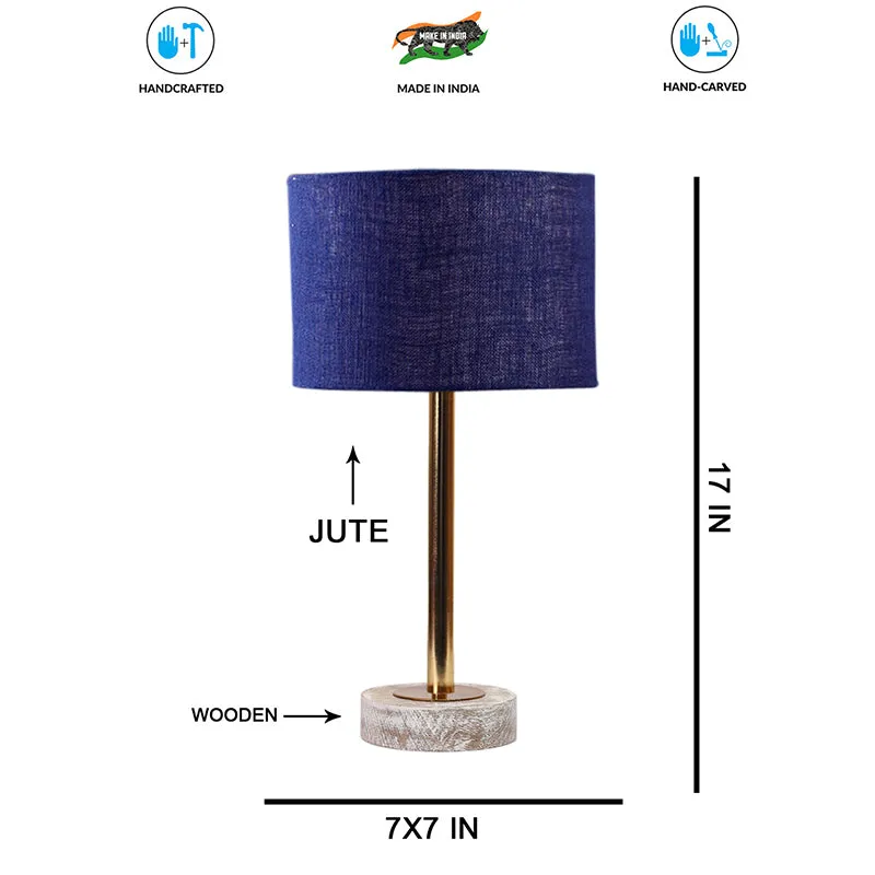 Sienna I Rodin Wooden Table Lamp - Blue,Gold,White media 7