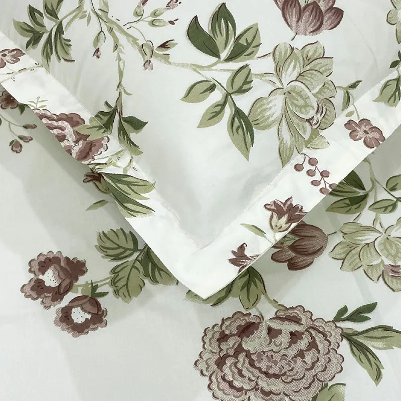 Swayam Orchidelle Floral Cotton Bedsheet (Peach) - 250 TC media 6