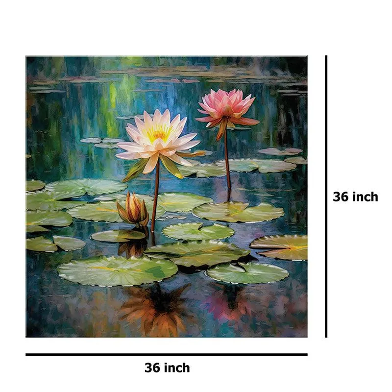 Water Lilies Wall Painting media 9