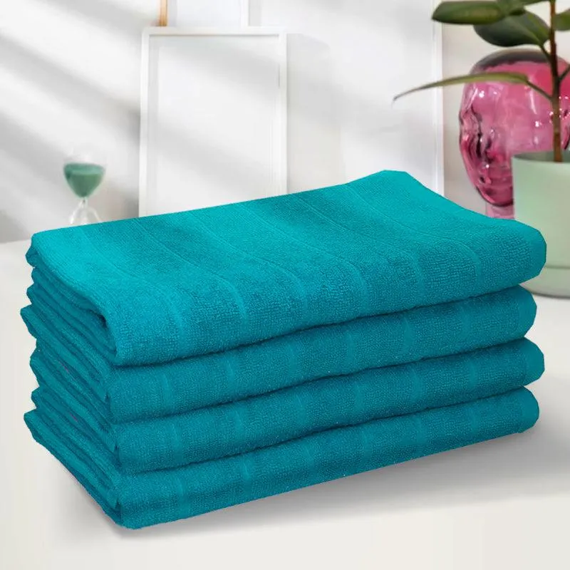 Sarda Bath Towel (Dark Blue) - Set Of Four media 1