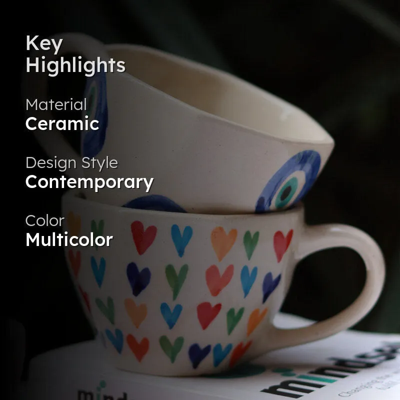 Urvi Ceramic Tea Cup (200 mL Each) - Set of Two media 2