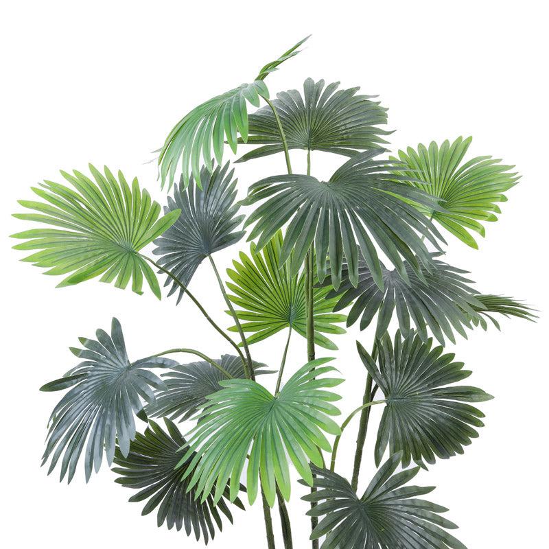 Faux Realistic Areca Plant With Black Plastic  Pot - 5.2 Feet media 6