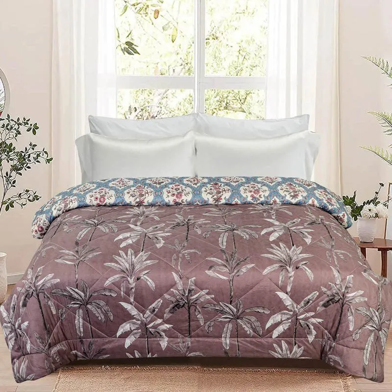 Seine Floral Cotton Reversible Comforter - 220 GSM media 3