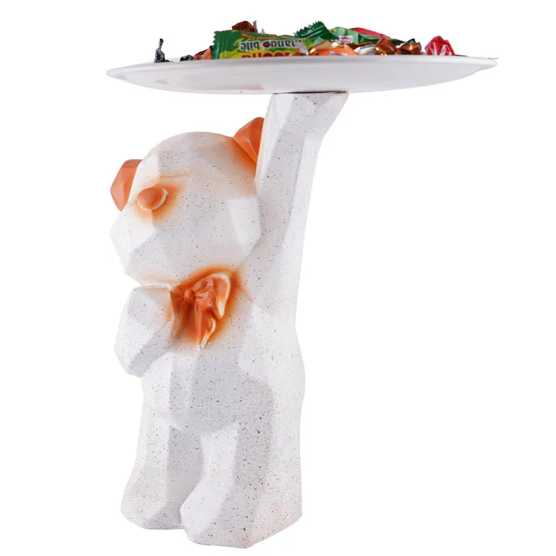 Teddy's Treat Painted Polyresin Show Piece - White media 5