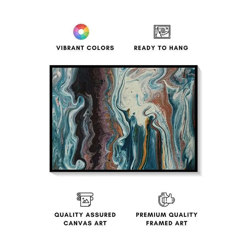 Wave It Out Wall Painting - Black Frame media 4