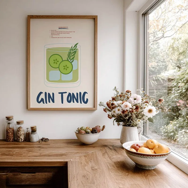 GinTonic Archival Canvas Wall Art - Brown media 8