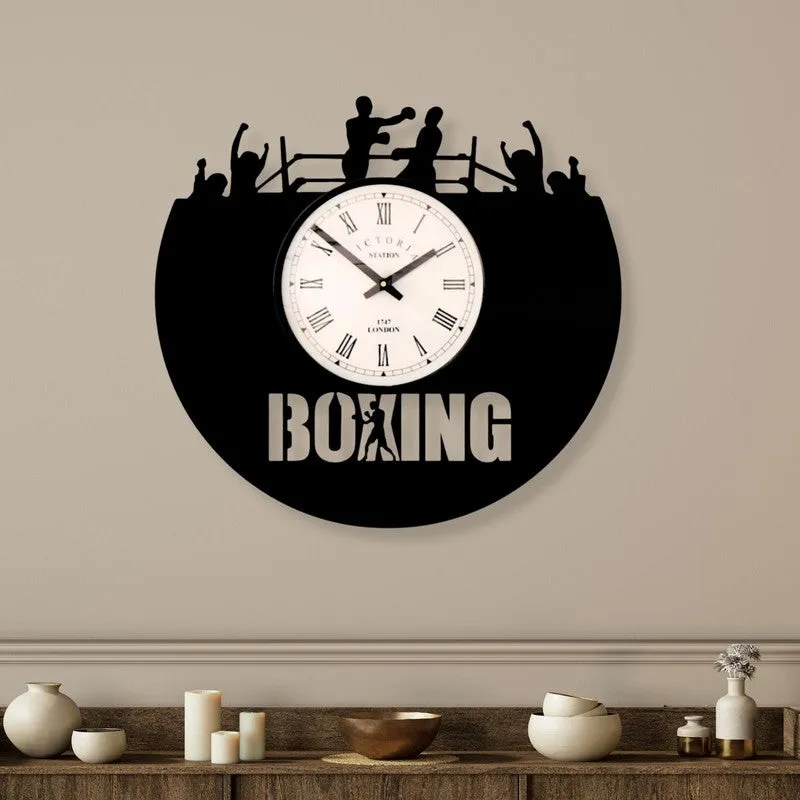 Boxing Steel Analog Wall Clock media 1