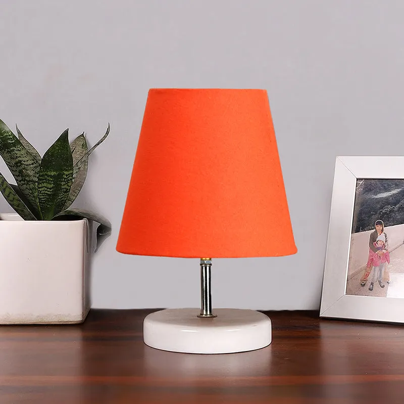 Vero Fabric Table Lamp - Orange,White media 2