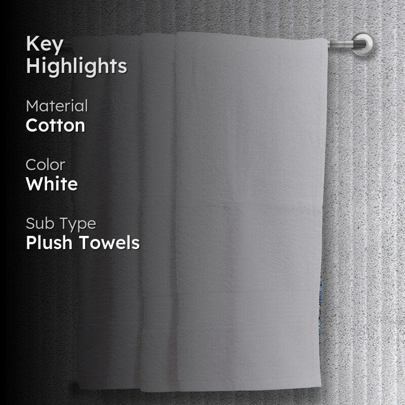 Eva Quick Dry Hand Towel (White) - Set Of Four media 2