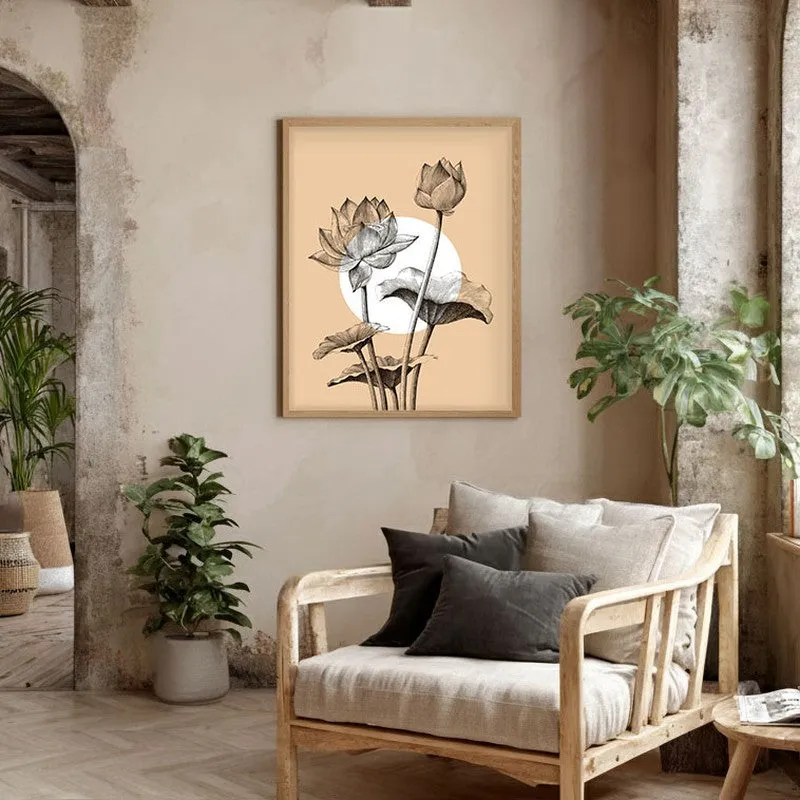 Kamaladalam Archival Paper Wall Art - Natural Brown Frame media 4