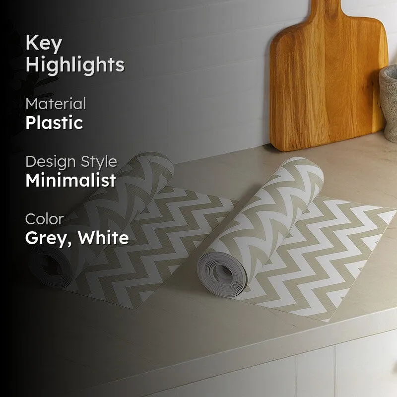 Zig Zag Kitchen Shelf Waterproof Liner Mat - Set Of Two media 2