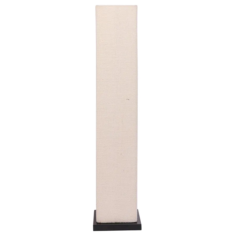 Ruya Wooden Tower Floor Lamp With Jute Shade - White media 4