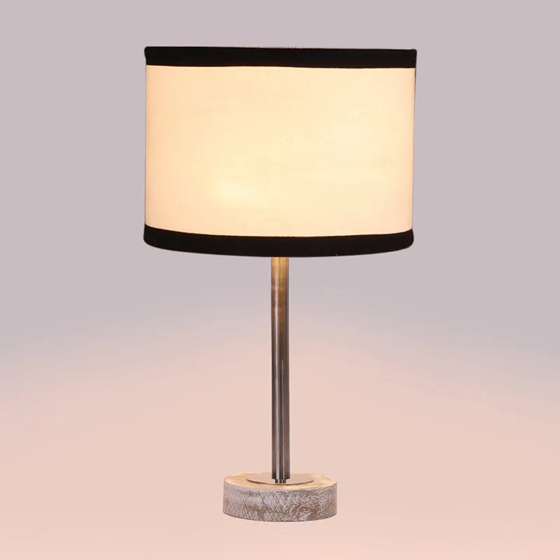 Cotin I Stripe Rodin Wooden Table Lamp - White,Silver media 5