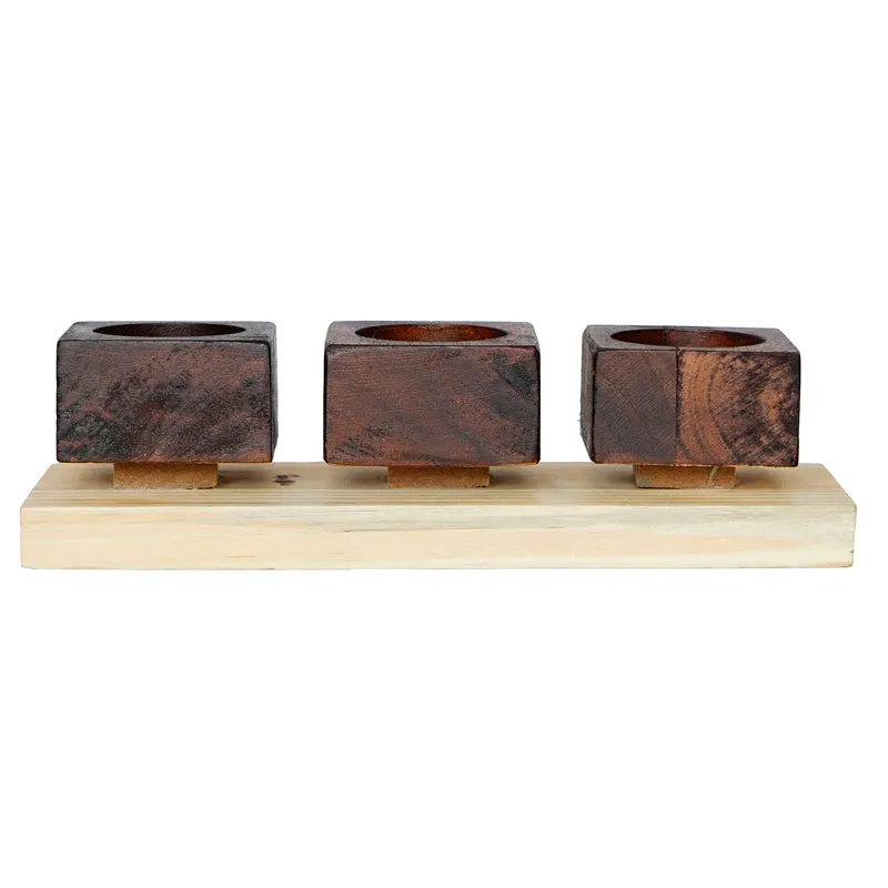 Woodland Ember Wood Tea Light Holder media 6