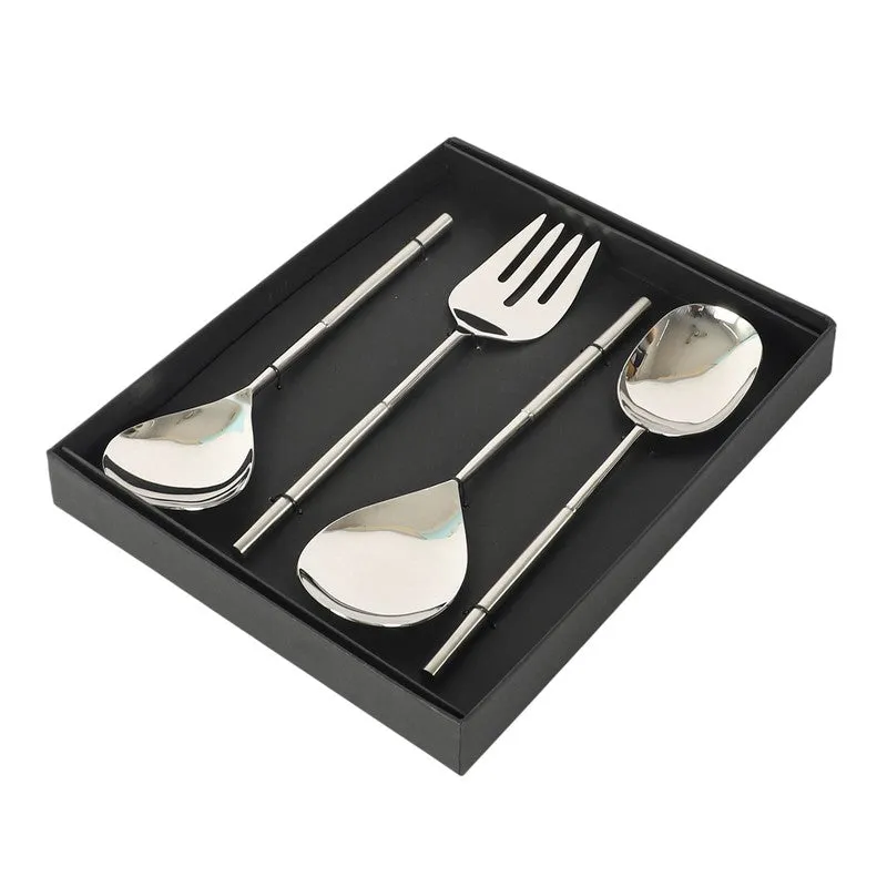 Elegant Steel Cutlery Set (Silver) - Set Of Four media 4
