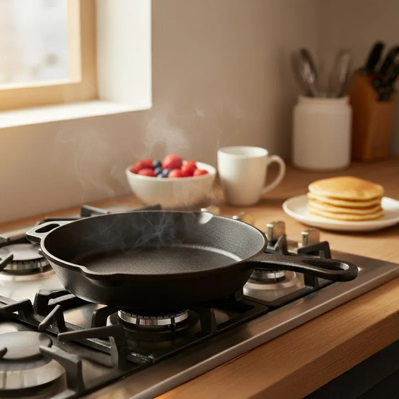 Twingrip Cast Iron Frying Pan media 1