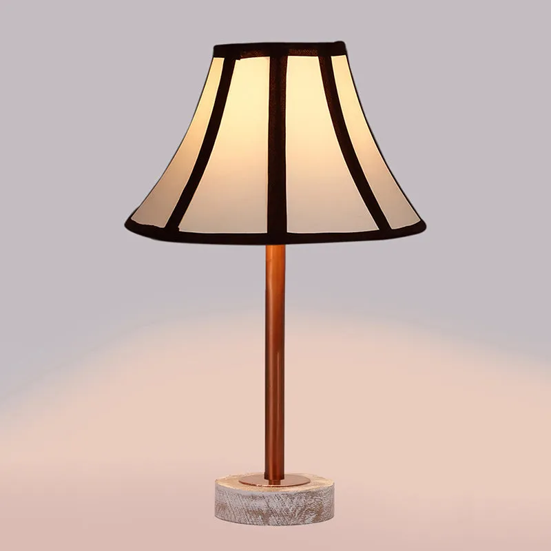 Stripra Rodin Wooden Table Lamp - White,Copper media 5