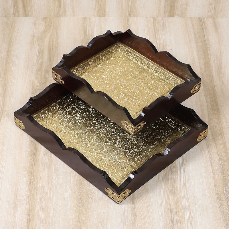 Savra Mango Wood Serving Tray - Set Of Two media 3