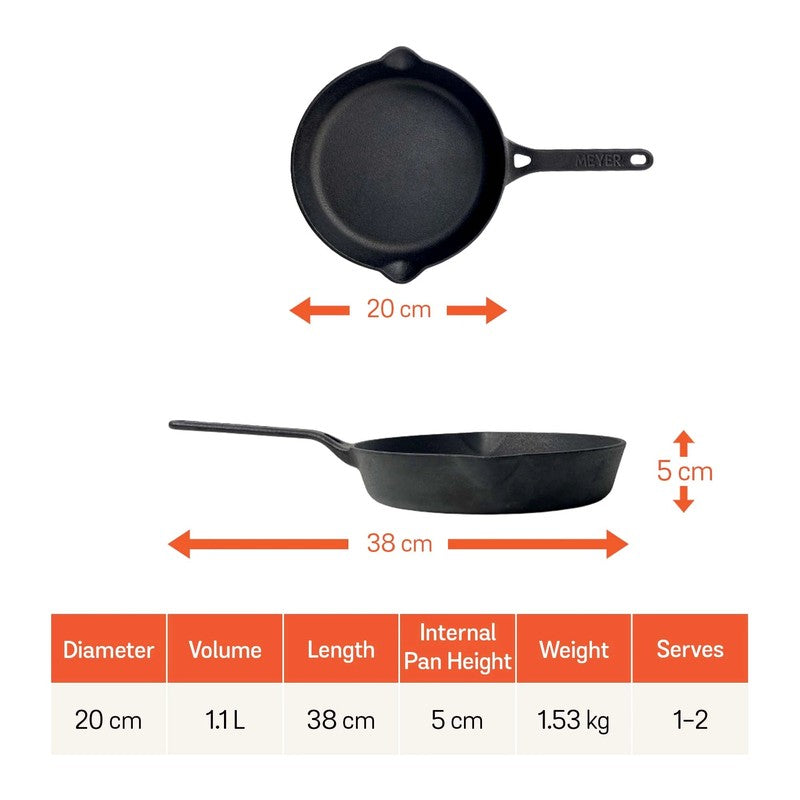 Meyer Cast Iron Frying Pan - 1100 mL/9.2 Inches media 10